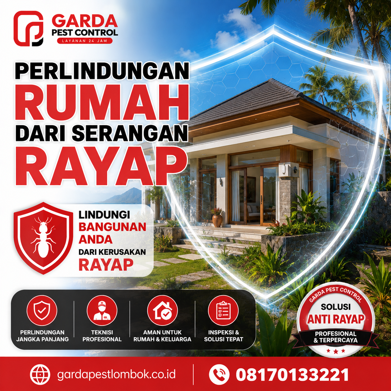 Jasa Anti Rayap Lombok untuk Kekuatan Bangunan Hunian dan Komersial