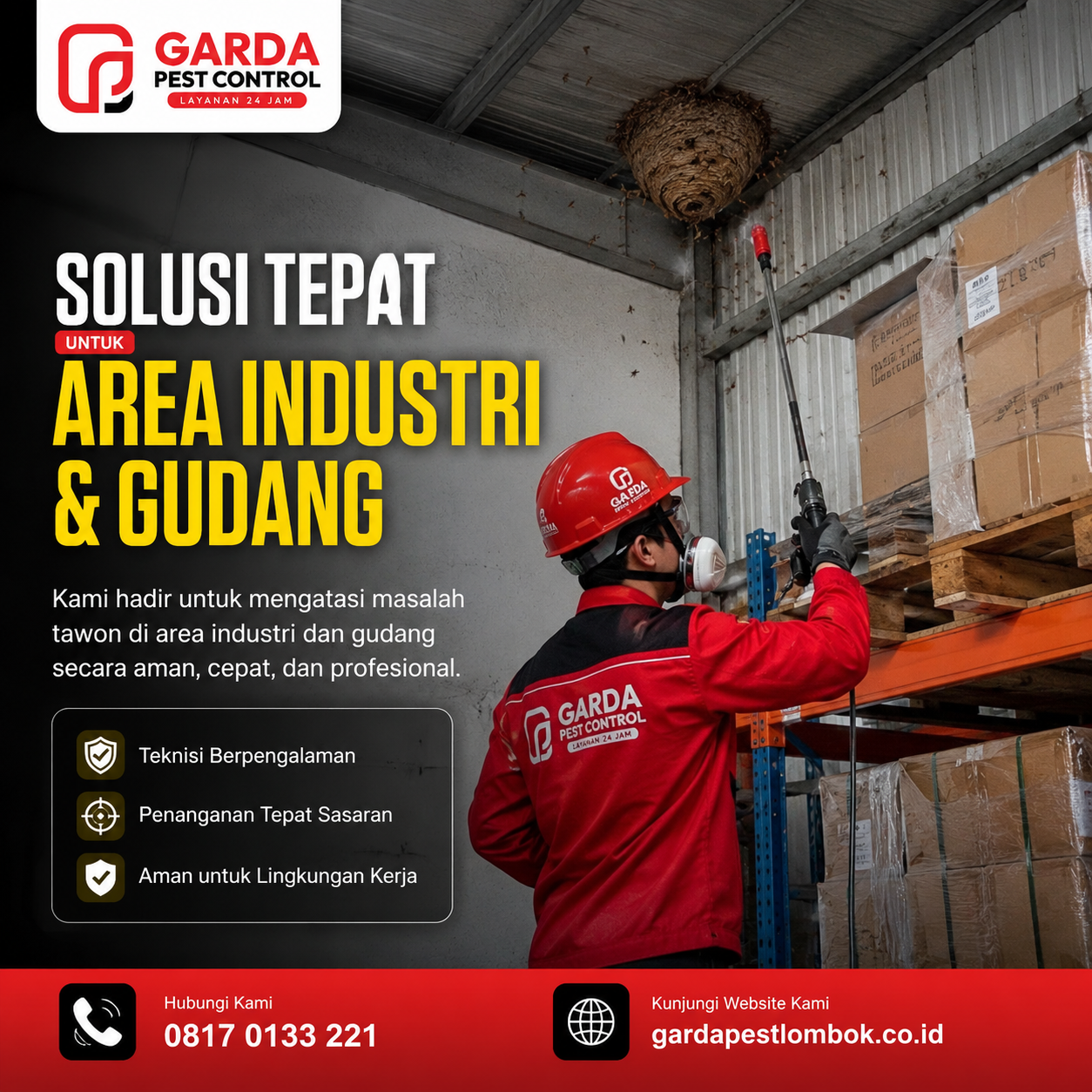 Jasa Pembasmi Tawon Terdekat Mataram: Solusi Cepat dan Aman dari Garda Pest Control Lombok