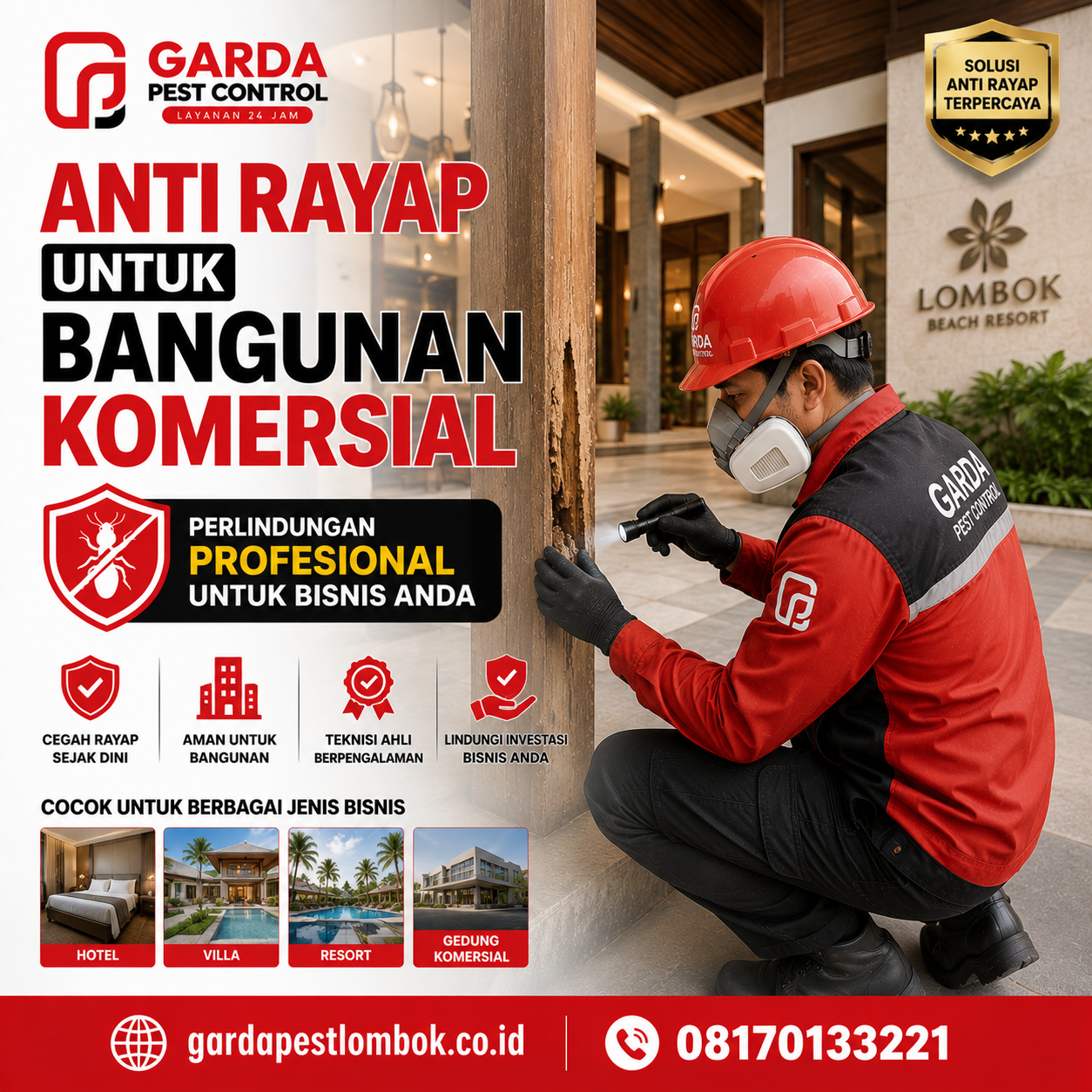 Anti Rayap Bangunan Kayu dan Villa Lombok