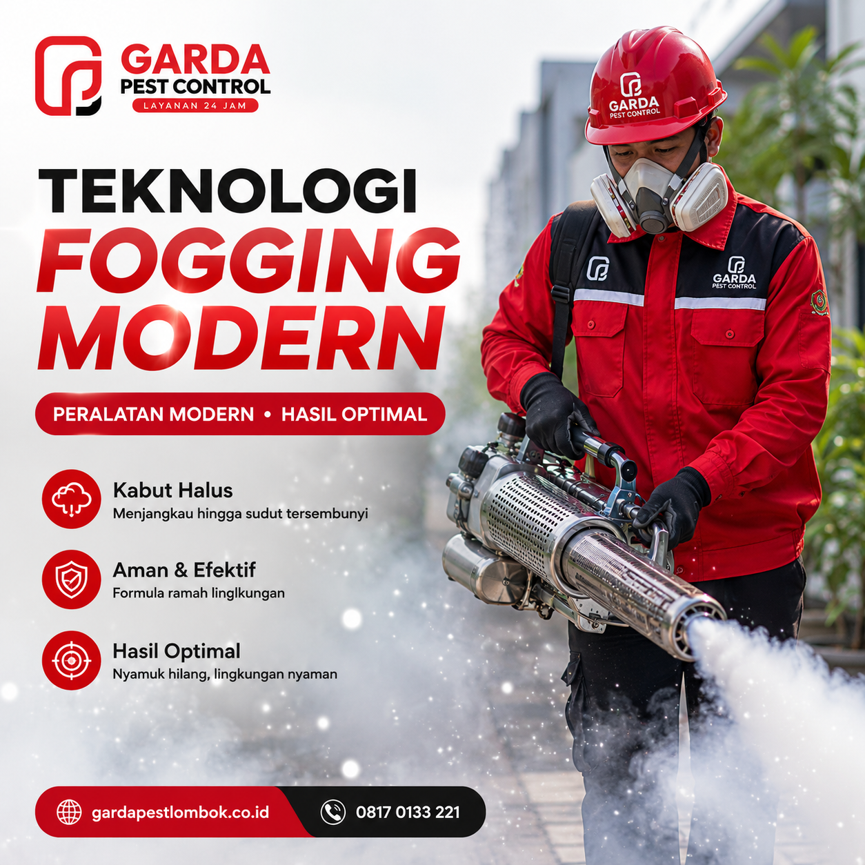 Jasa Fogging Nyamuk Mataram Lombok dari Garda Pest Control