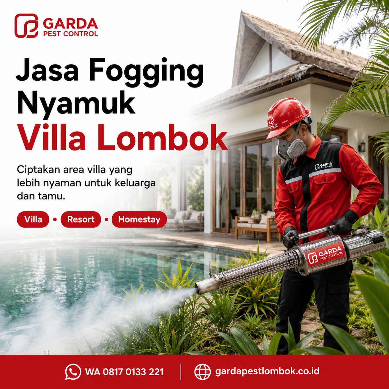 Layanan Jasa Fogging Nyamuk untuk Villa dan Hotel di Lombok: Terpercaya & Profesional